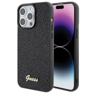 Guess Disco Metal Script case for iPhone 15 Pro Max - blackeng