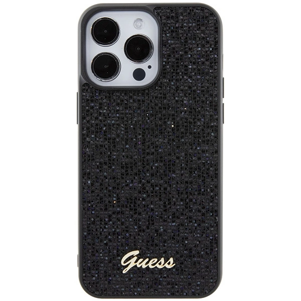 Guess Disco Metal Script case for iPhone 15 Pro Max - blackeng