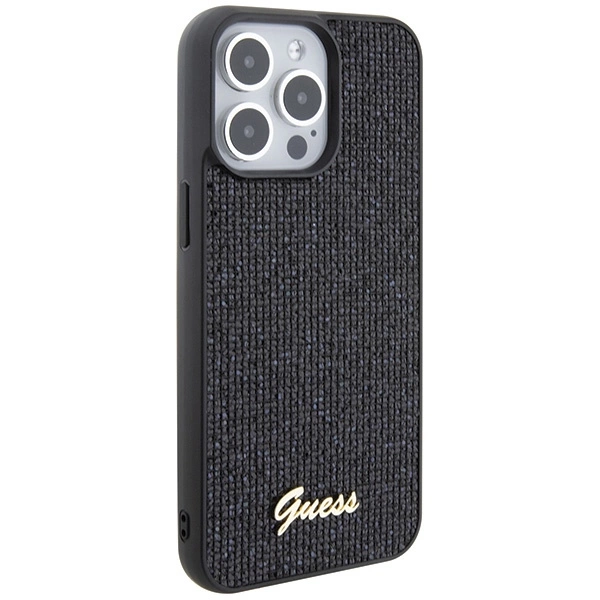 Guess Disco Metal Script case for iPhone 15 Pro Max - blackeng