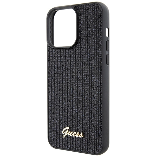 Guess Disco Metal Script case for iPhone 15 Pro Max - blackeng