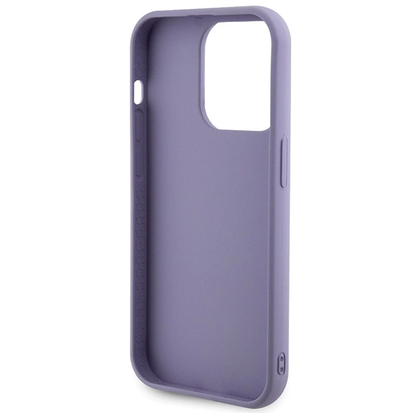 Guess Sequin Script Metal case for iPhone 15 Pro Max - purpleeng