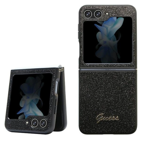 Guess Glitter Script case for Samsung Galaxy Z Flip 5 - blackeng