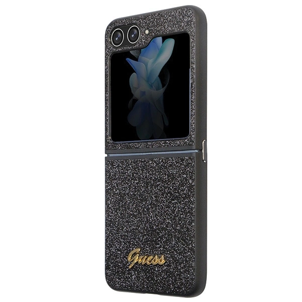 Guess Glitter Script case for Samsung Galaxy Z Flip 5 - blackeng