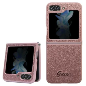 Guess Glitter Script case for Samsung Galaxy Z Flip 5 - pinkeng