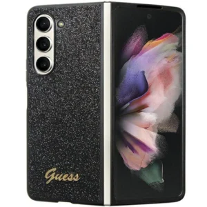 Guess Glitter Script case for Samsung Galaxy Z Fold 5 - blackeng