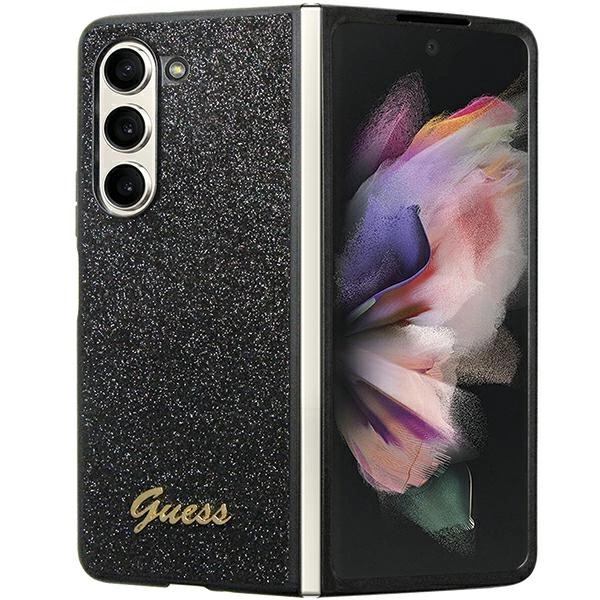 Guess Glitter Script case for Samsung Galaxy Z Fold 5 - blackeng