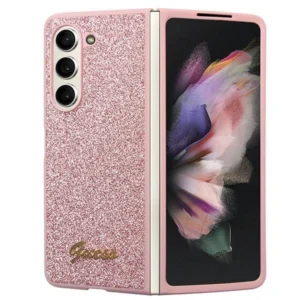 Guess Glitter Script case for Samsung Galaxy Z Fold 5 - pinkeng