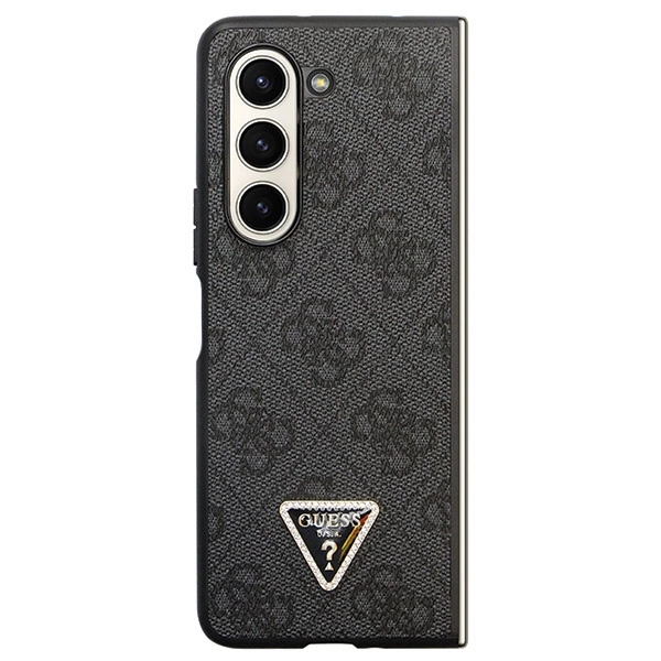 Guess Leather 4G Diamond Triangle case for Samsung Galaxy Z Fold 5 - blackeng