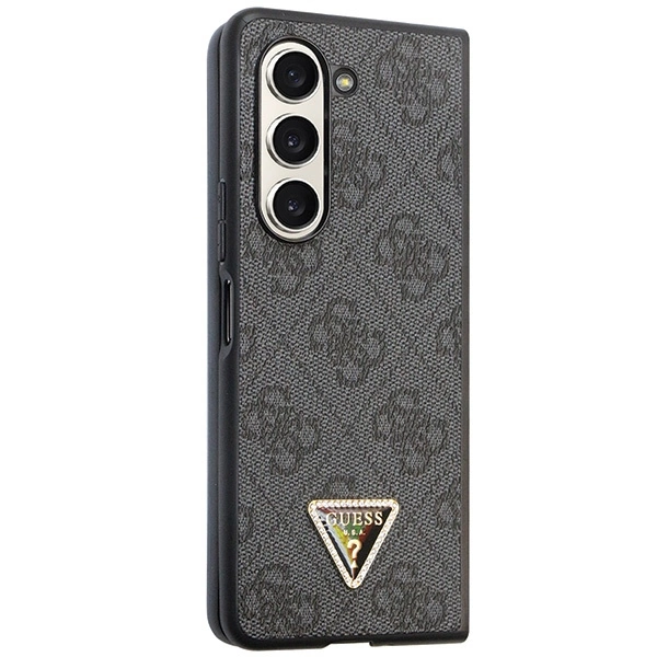 Guess Leather 4G Diamond Triangle case for Samsung Galaxy Z Fold 5 - blackeng
