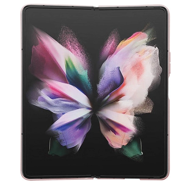 Guess GUHCZFD5P4TDPP F946 Z Fold5 case - pink Leather 4G Triangle Strasseng