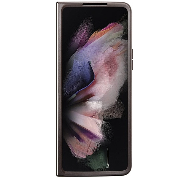 Guess Leather 4G Triangle Strass case for Samsung Galaxy Z Fold 5 - browneng