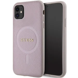 Guess GUHMN61PSAHMCP case for iPhone 11 / Xr - pink Saffiano MagSafeeng