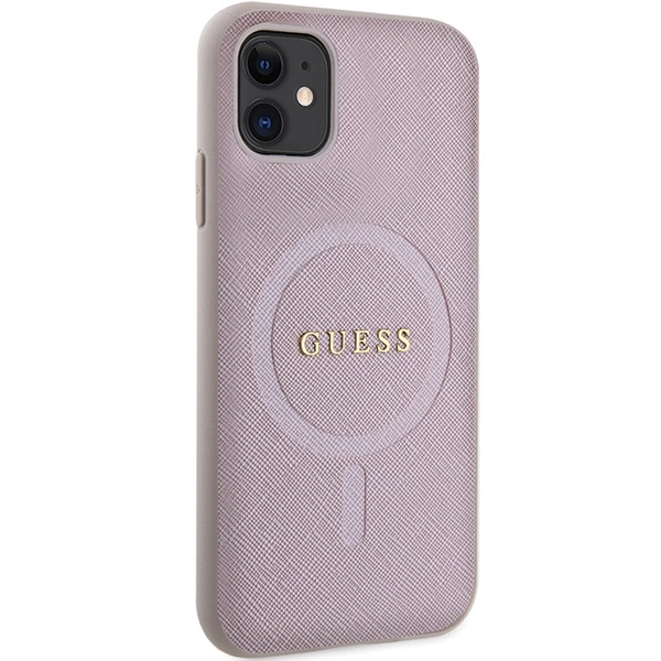 Guess GUHMN61PSAHMCP case for iPhone 11 / Xr - pink Saffiano MagSafeeng