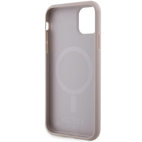Guess GUHMN61PSAHMCP case for iPhone 11 / Xr - pink Saffiano MagSafeeng