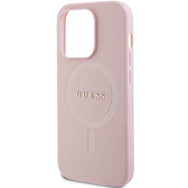 Guess GUHMP13XPSAHMCP case for iPhone 13 Pro Max - pink Saffiano MagSafeeng