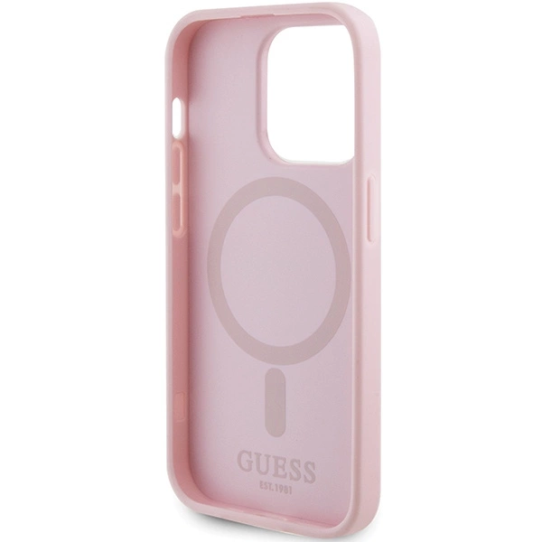 Guess GUHMP13XPSAHMCP case for iPhone 13 Pro Max - pink Saffiano MagSafeeng