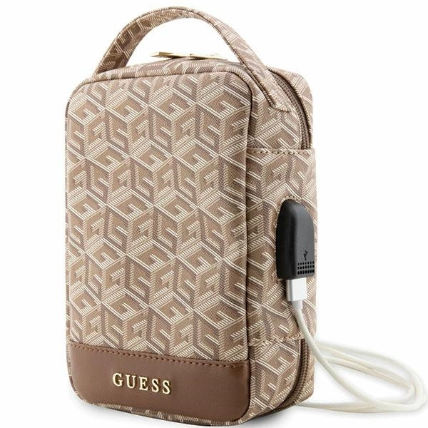 Guess GUHBHGCFSEW Organizer bag - brown GCube Stripeeng