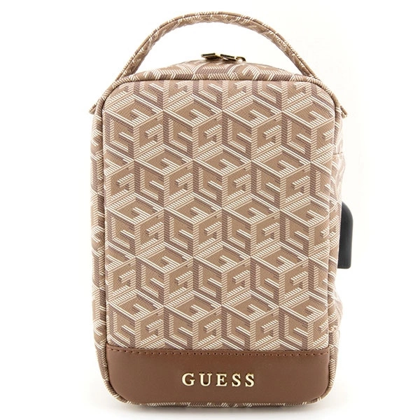Guess GUHBHGCFSEW Organizer bag - brown GCube Stripeeng