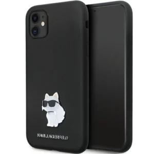 Karl Lagerfeld KLHCN61SMHCNPK case for iPhone 11 / Xr - black Silicone C Metal Pineng