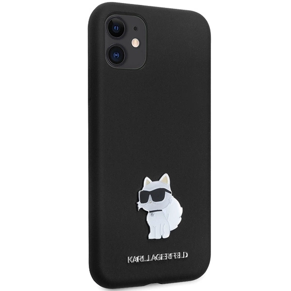 Karl Lagerfeld KLHCN61SMHCNPK case for iPhone 11 / Xr - black Silicone C Metal Pineng