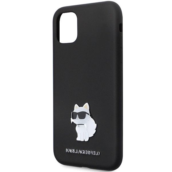 Karl Lagerfeld KLHCN61SMHCNPK case for iPhone 11 / Xr - black Silicone C Metal Pineng