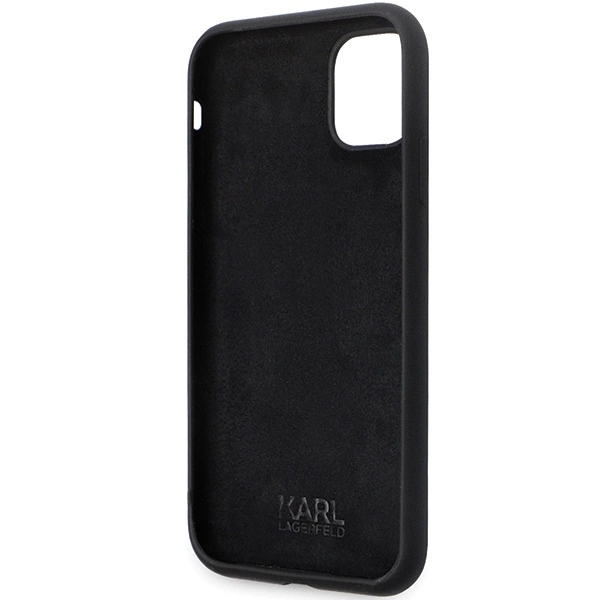 Karl Lagerfeld KLHCN61SMHCNPK case for iPhone 11 / Xr - black Silicone C Metal Pineng