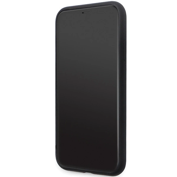 Karl Lagerfeld KLHCN61SMHKNPK case for iPhone 11 / Xr - black Silicone Ikonik Metal Pineng