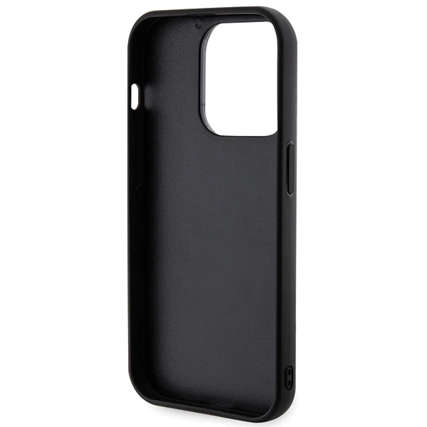 Karl Lagerfeld 3D Rubber Glitter Logo iPhone 15 Pro Case - Blackeng
