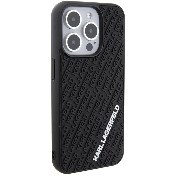 Karl Lagerfeld 3D Rubber Multi Logo case for iPhone 15 Pro - blackeng
