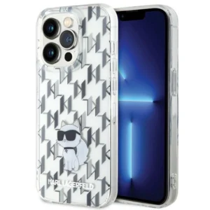 Karl Lagerfeld Monogram Choupette case for iPhone 15 Pro - transparenteng