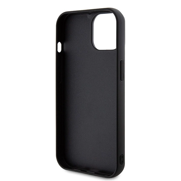 Karl Lagerfeld 3D Rubber Glitter Logo case for iPhone 15 Plus - blackeng