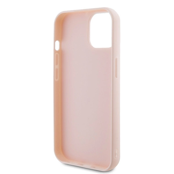 Karl Lagerfeld 3D Rubber Glitter Logo case for iPhone 15 Plus - pinkeng