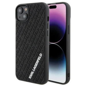 Karl Lagerfeld 3D Rubber Multi Logo case for iPhone 15 Plus - blackeng