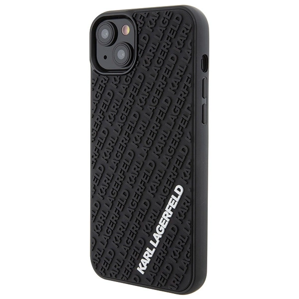 Karl Lagerfeld 3D Rubber Multi Logo case for iPhone 15 Plus - blackeng