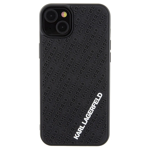 Karl Lagerfeld 3D Rubber Multi Logo case for iPhone 15 Plus - blackeng