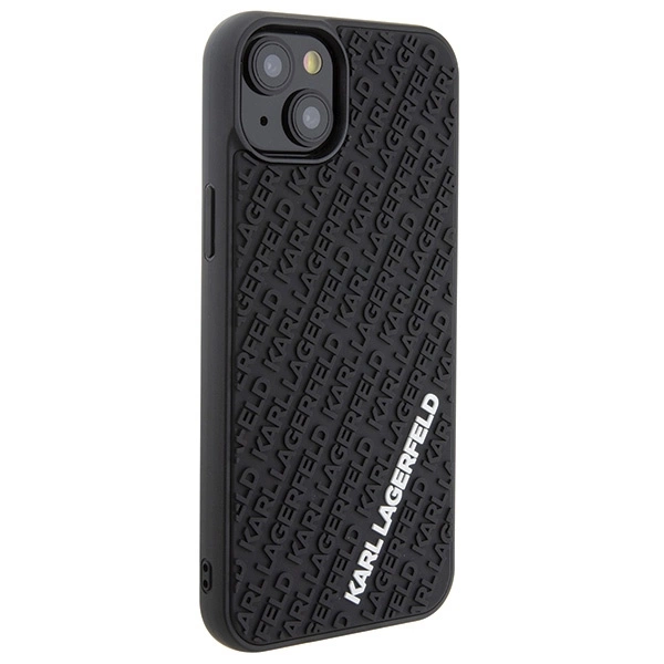 Karl Lagerfeld 3D Rubber Multi Logo case for iPhone 15 Plus - blackeng