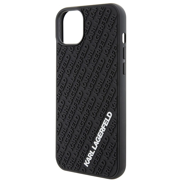 Karl Lagerfeld 3D Rubber Multi Logo case for iPhone 15 Plus - blackeng