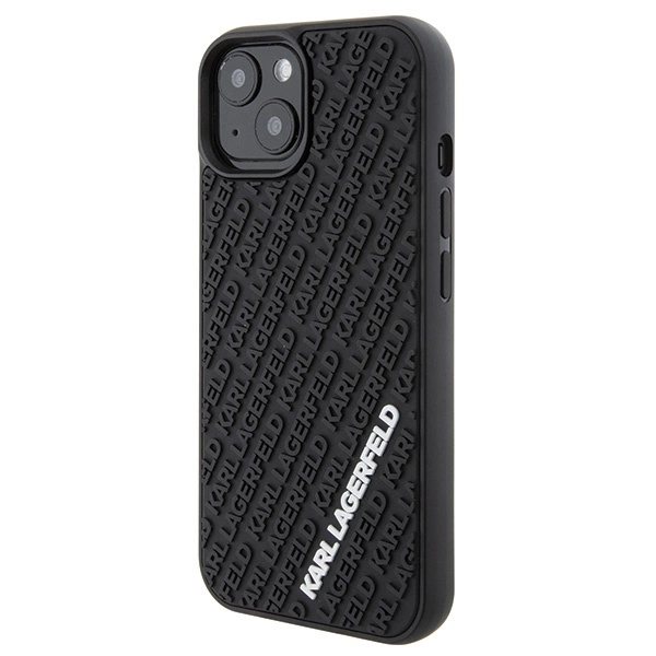 Karl Lagerfeld 3D Rubber Multi Logo case for iPhone 15 - blackeng