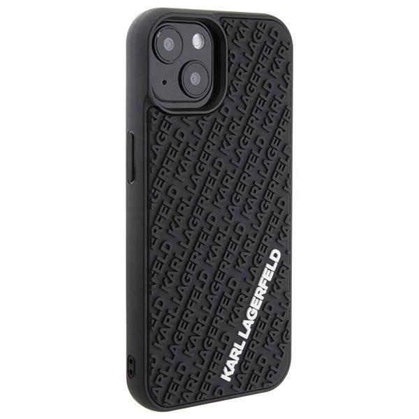 Karl Lagerfeld 3D Rubber Multi Logo case for iPhone 15 - blackeng