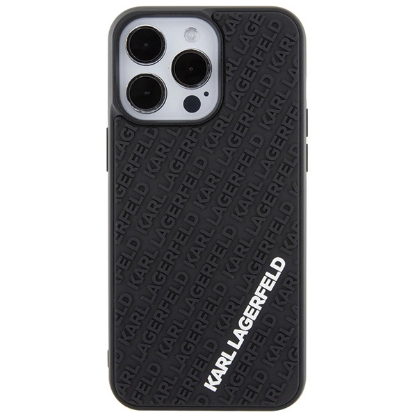 Karl Lagerfeld 3D Rubber Multi Logo case for iPhone 15 Pro Max - blackeng