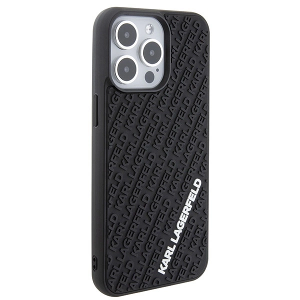 Karl Lagerfeld 3D Rubber Multi Logo case for iPhone 15 Pro Max - blackeng