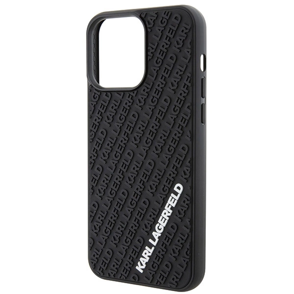 Karl Lagerfeld 3D Rubber Multi Logo case for iPhone 15 Pro Max - blackeng