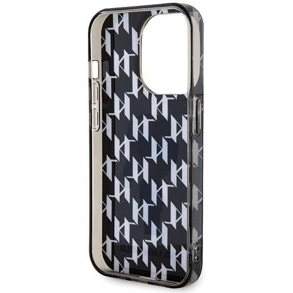 Karl Lagerfeld Monogram Ikonik Case for iPhone 15 Pro Max - Blackeng