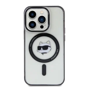 Karl Lagerfeld IML Choupette's Head MagSafe case for iPhone 15 Pro - transparenteng