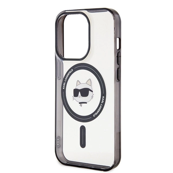 Karl Lagerfeld IML Choupette's Head MagSafe case for iPhone 15 Pro - transparenteng