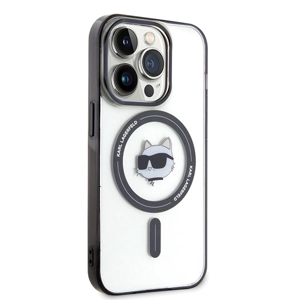 Karl Lagerfeld IML Choupette's Head MagSafe case for iPhone 15 Pro - transparenteng