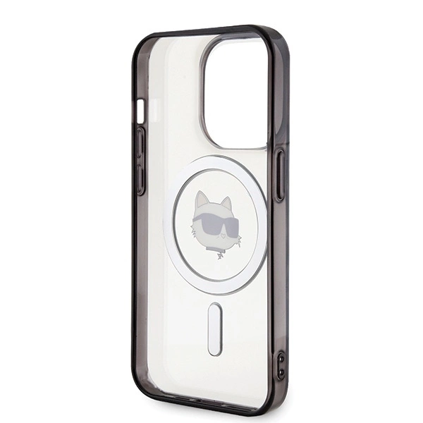 Karl Lagerfeld IML Choupette's Head MagSafe case for iPhone 15 Pro - transparenteng