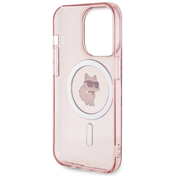 Karl Lagerfeld IML Choupette MagSafe case for iPhone 15 Pro - pinkeng