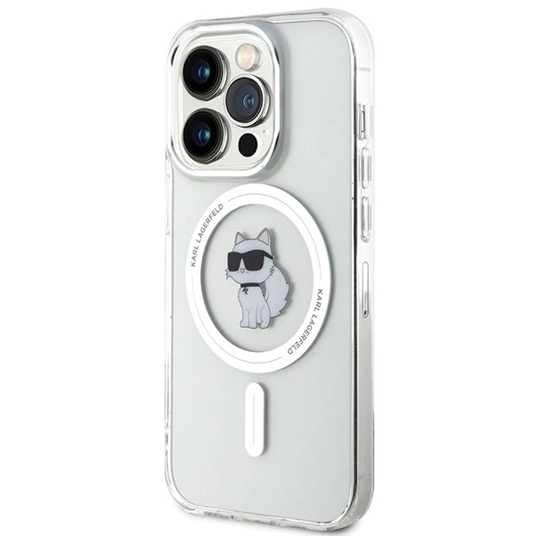 Karl Lagerfeld IML Choupette MagSafe case for iPhone 15 Pro - transparenteng