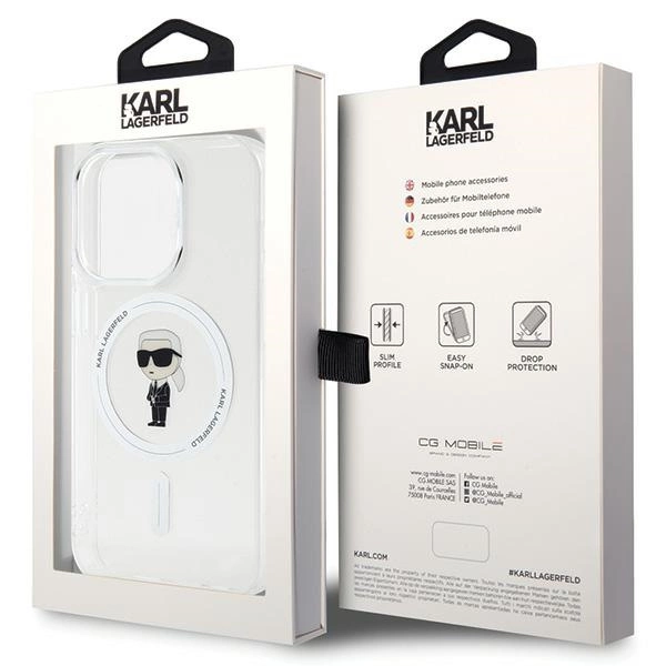 Karl Lagerfeld IML Ikonik MagSafe iPhone 15 Pro Case - Cleareng